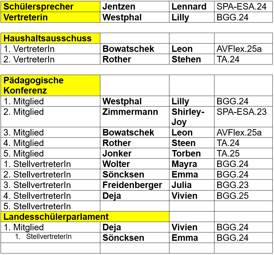 SV Sj2526 1 Schülervertretung & Elternvertretung