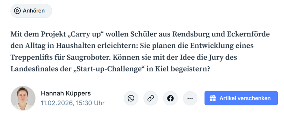 Bild2 Berichte zur StartUp Challenge SH 2026