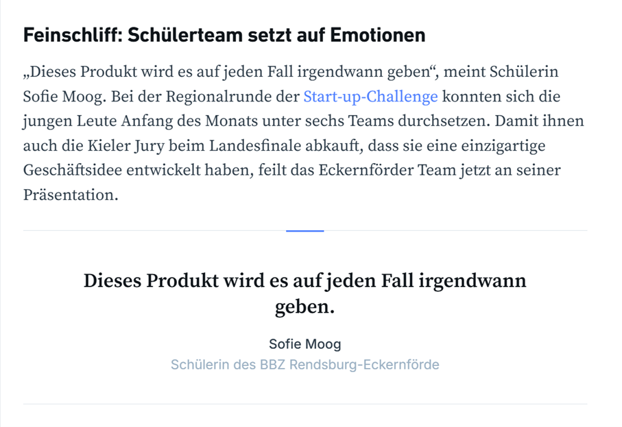 Bild6 Berichte zur StartUp Challenge SH 2026