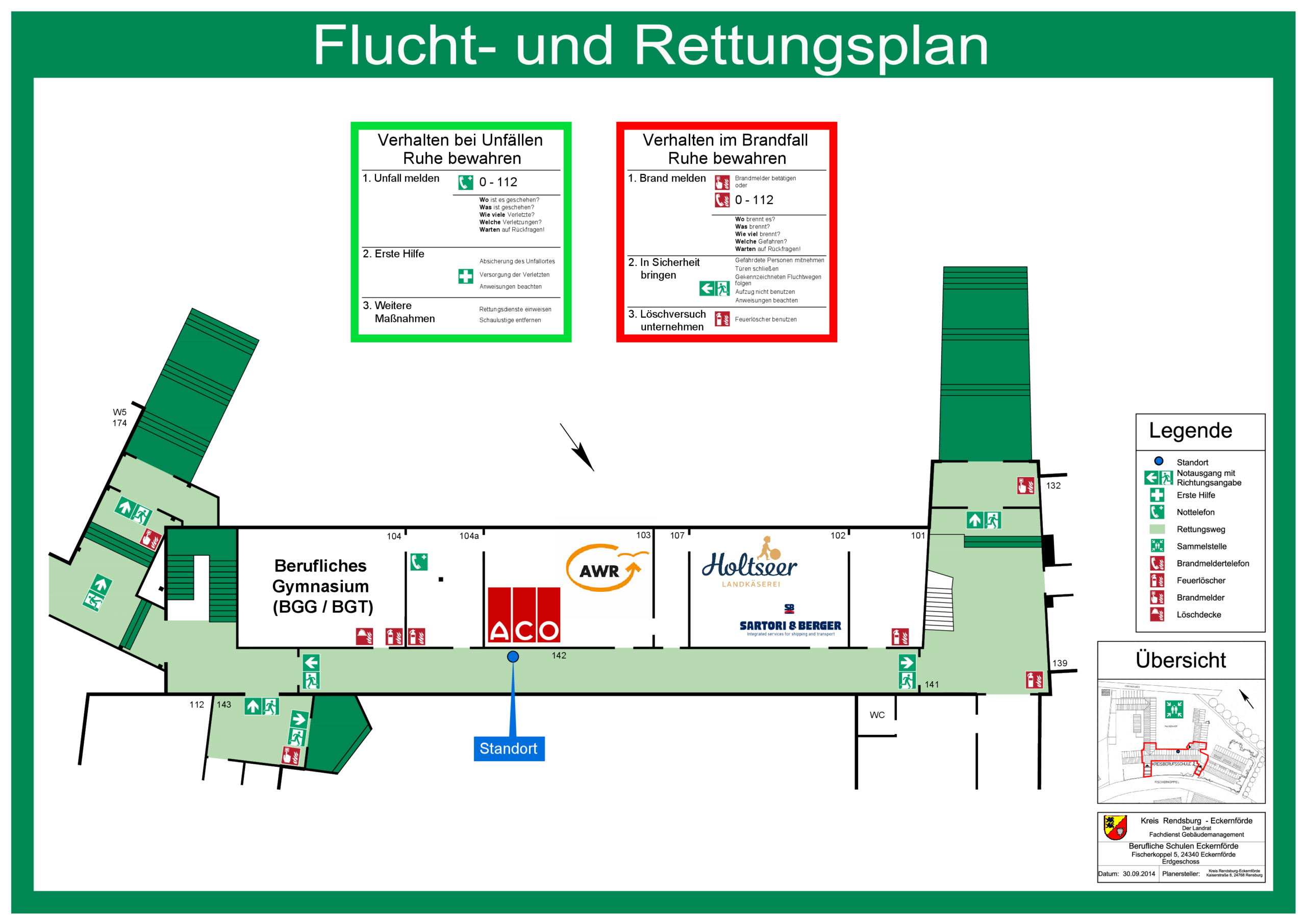 Raum-, Flucht- und Rettungsplan für Tag der offenen Tür mit Berufsinformationsforum 3