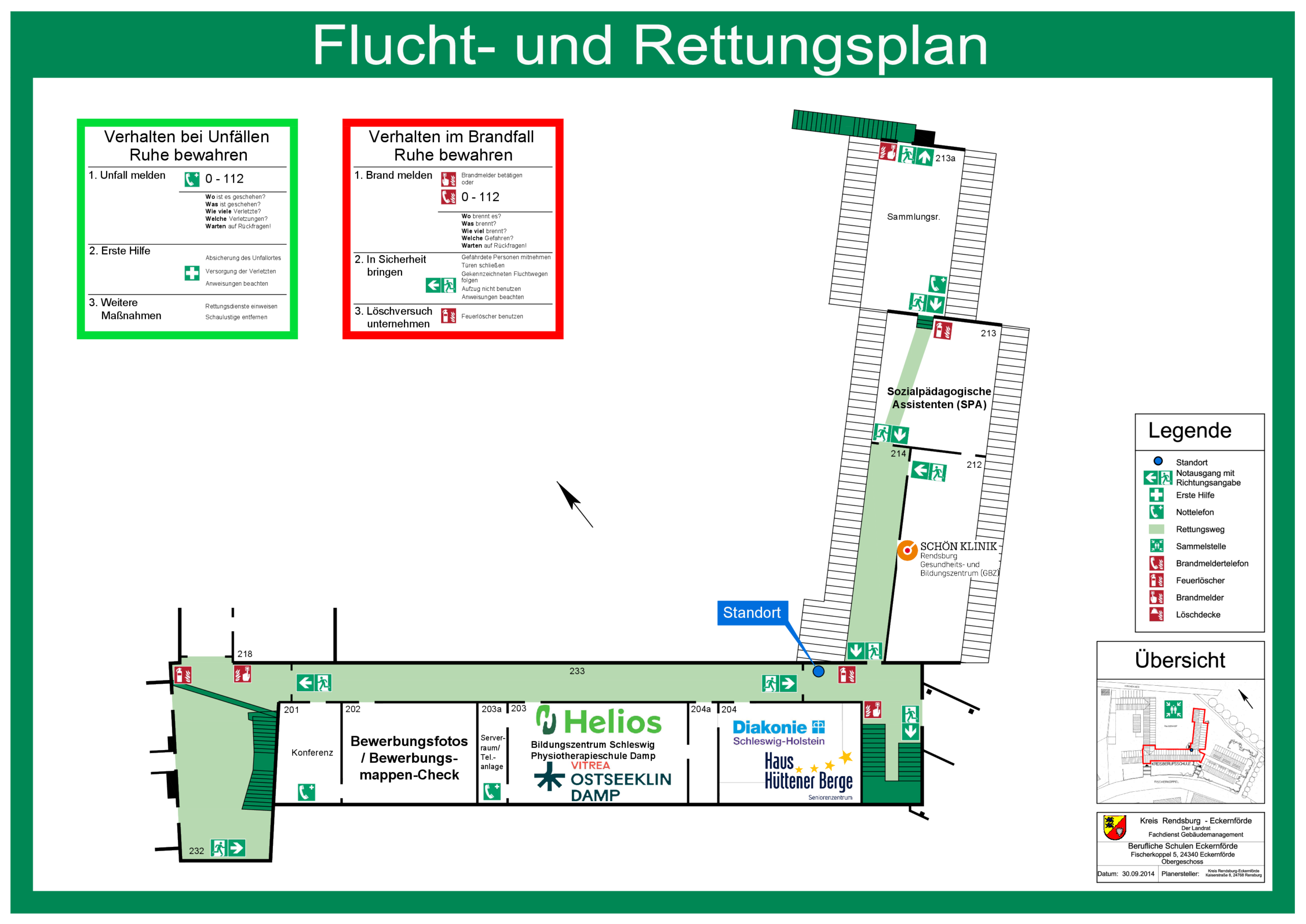 Raum-, Flucht- und Rettungsplan für Tag der offenen Tür mit Berufsinformationsforum 4