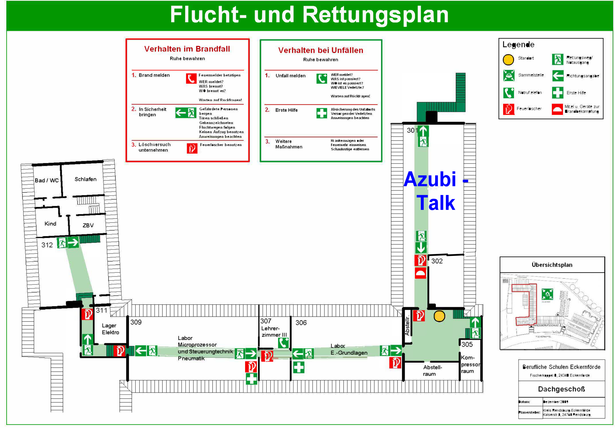 Raum-, Flucht- und Rettungsplan für Tag der offenen Tür mit Berufsinformationsforum 5