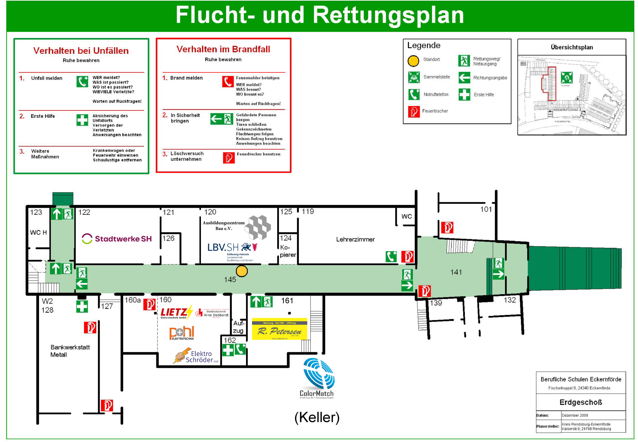 Raum-, Flucht- und Rettungsplan für Tag der offenen Tür mit Berufsinformationsforum 6