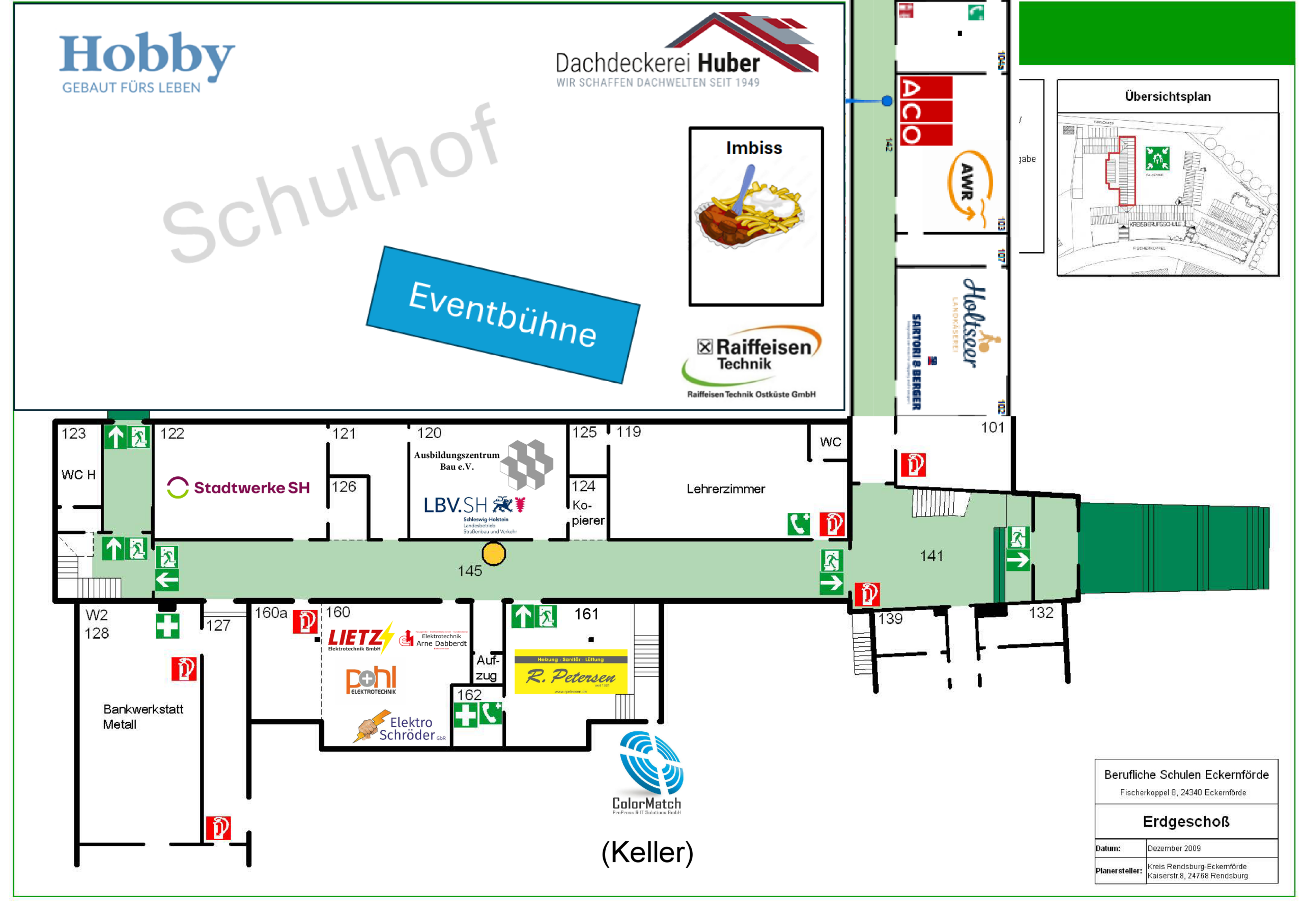 Raum-, Flucht- und Rettungsplan für Tag der offenen Tür mit Berufsinformationsforum 7