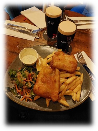 Fish and Chips mit Guinness